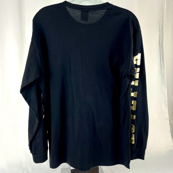 PINK Victoria's Secret VS Bling Sequin Off Black/Dark Gray LS T-Shirt Size S - Picture 3 of 13